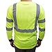 New York Hi-Viz Workwear NY BFL8712 High-Visibility Class 3 T Shirt with Moisture Wicking Mesh Birdseye, Black Bottom (Large, Green)