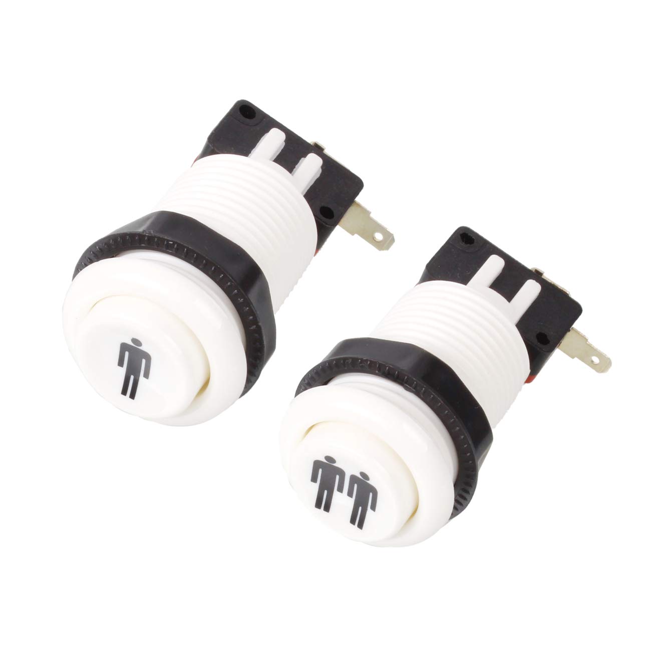 Photo 1 of EG STARTS Happ Style 1 Player / 2 Player Start & Home Push Buttons With Micro Switch Compatible For Arcade Machine Games Mame Jamma Parts