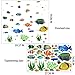 Fish Wall Stickers Under The Sea Decorative Wall Decals Coral Reef Fish Wall Stickers Peel and Stick Starfish Wall Art Sticker Decals for Kids Nursery Bedroom Living Room