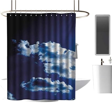 Amazon Com Timbeve Hotel Grade Shower Curtain Dark Blue Sky And