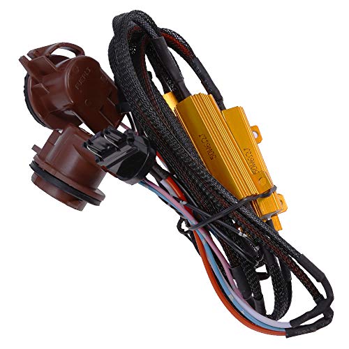 50W 6 Ohm 3157 4157 Load Resistors Fix Hyper Flash for Switchback LED Turn Signal Blink Light LED License Plate Lights Error Code Resistors (2-Pack)
