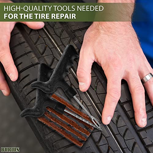 T Handle Tire Repair Plugs Tire Plug Kit Heavy Duty Professional Tire Repair Kit Fix a Flat