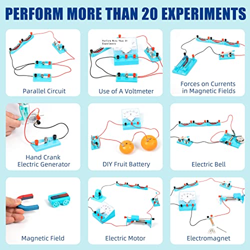 STEM Electricity and Lab Starter Kit by DAILYLIFE, Physics Basic Circuit Learning Set