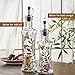 CEDAR HOME Olive Oil Bottle Set Glass Dispenser Vinegar Cruet with Stainless Steel Leak Proof Pourer Spout for Cooking or Salad Dressing, 2 Pack