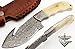 GladiatorsGuild 65- Custom Handmade Damascus Steel Skinner 9 Inch Hunting Knife Fixed Blade Skinning Knife with Gut Hook with Sheath (White Bone)
