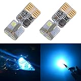 194 LED Bulb Canbus Error Free T10 168 194 2825 Blue Bulbs for 12V Car Interior Dome Map wedge License Plate Lights(Pack of 2)