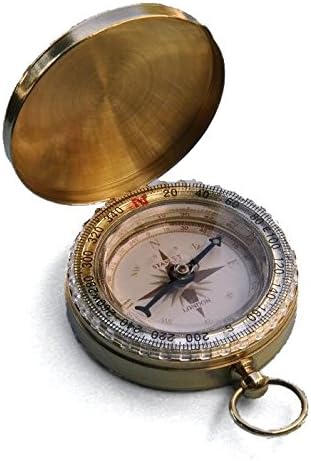 Stanley London Engraved Solid Brass Wilderness Scouting Compass