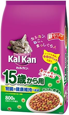Amazon カルカン ドライ 高齢猫 15歳から用 腎臓の健康維持へ配慮 かつおと野菜味 800g キャットフード カルカン ドライ 通販