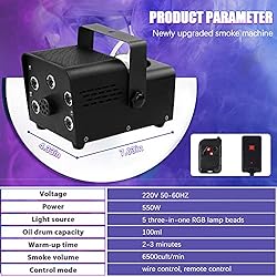 Fog Machine, HOLDLAMP 550W Smoke Machine Stage
