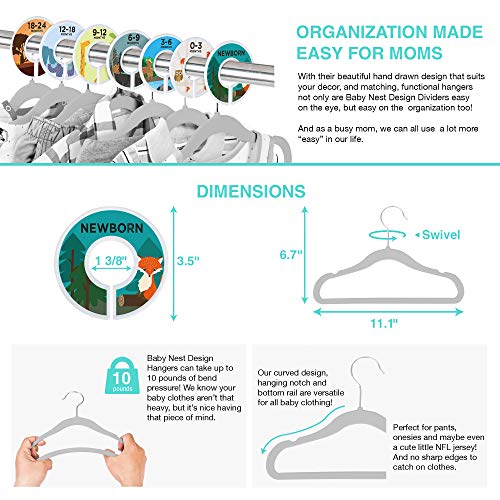 Baby Nest Designs Woodland Animals Baby Hangers and Closet Dividers