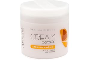 ARAVIA Paraffin Cream for Hands and Foot Care with Сocoa Butter and Vitamin F | Cold Method of Paraffin Therapy | 300 ml 10.1 Fl Oz
