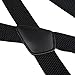 GoTEK Mens Suspenders X Back 2 inch Adjustable Elastic Suspenders - Solid Straight Clip Suspender for Men