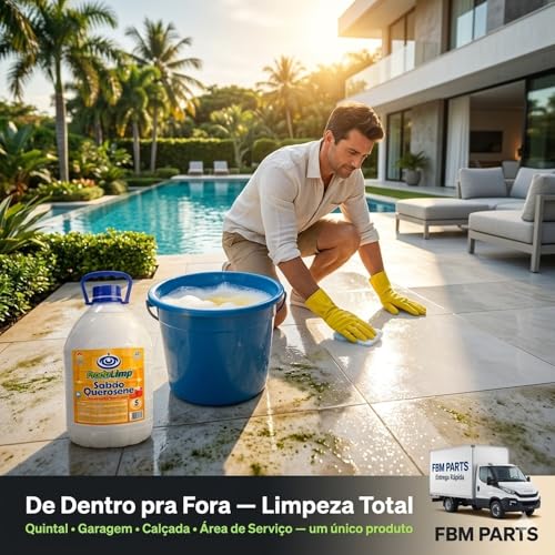 Sabão de Querosene Concentrado 5L ProduLimp — Limpador Perfumado, Desinfetante, Espanta Insetos, Rende até 100L — Piso, Azulejo, Vidro, Banheiro