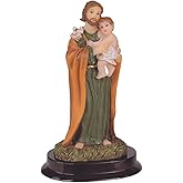 ICE ARMOR 5" H Saint Joseph Holding Baby Jesus Statue Holy Figurine Religious Decoration