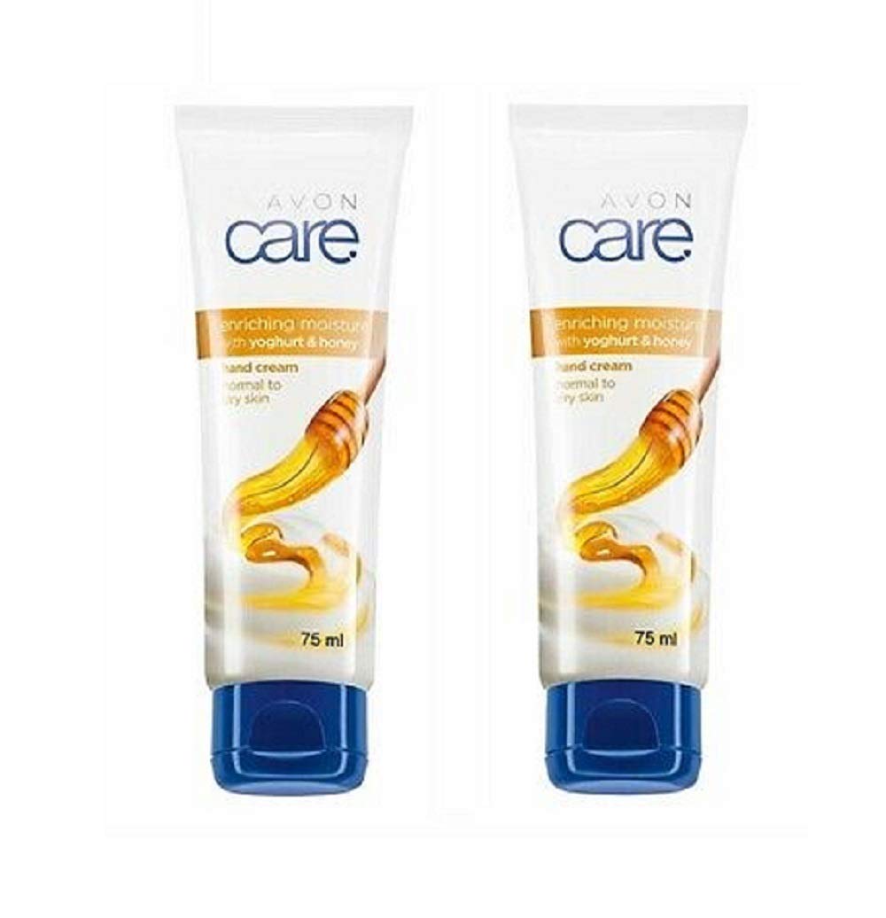 Pack of 2 Avon Care Yoghurt & Honey Enriching Moisture Hand Cream for normal to dry skin 2 x 75ml tubes