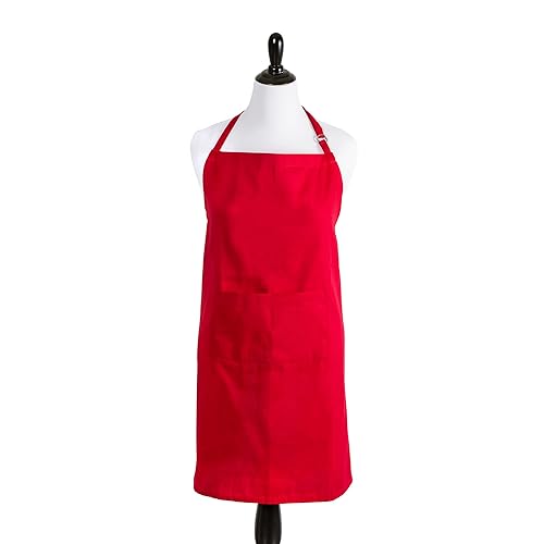 DII Everyday Basic Kitchen Collection, Plus Size Apron, Tango Red