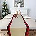 Senneny Buffalo Plaid Table Runner, Reversible Burlap & Cotton, Farmhouse Buffalo Check Table Runner for Christmas, Holiday, Birthday Party, Home Decoration