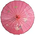 THY COLLECTIBLES 22" Kid's Size Japanese Chinese Umbrella Parasol For Wedding Parties, Photography, Costumes, Cosplay, Decoration And Other Events (Hot Pink)