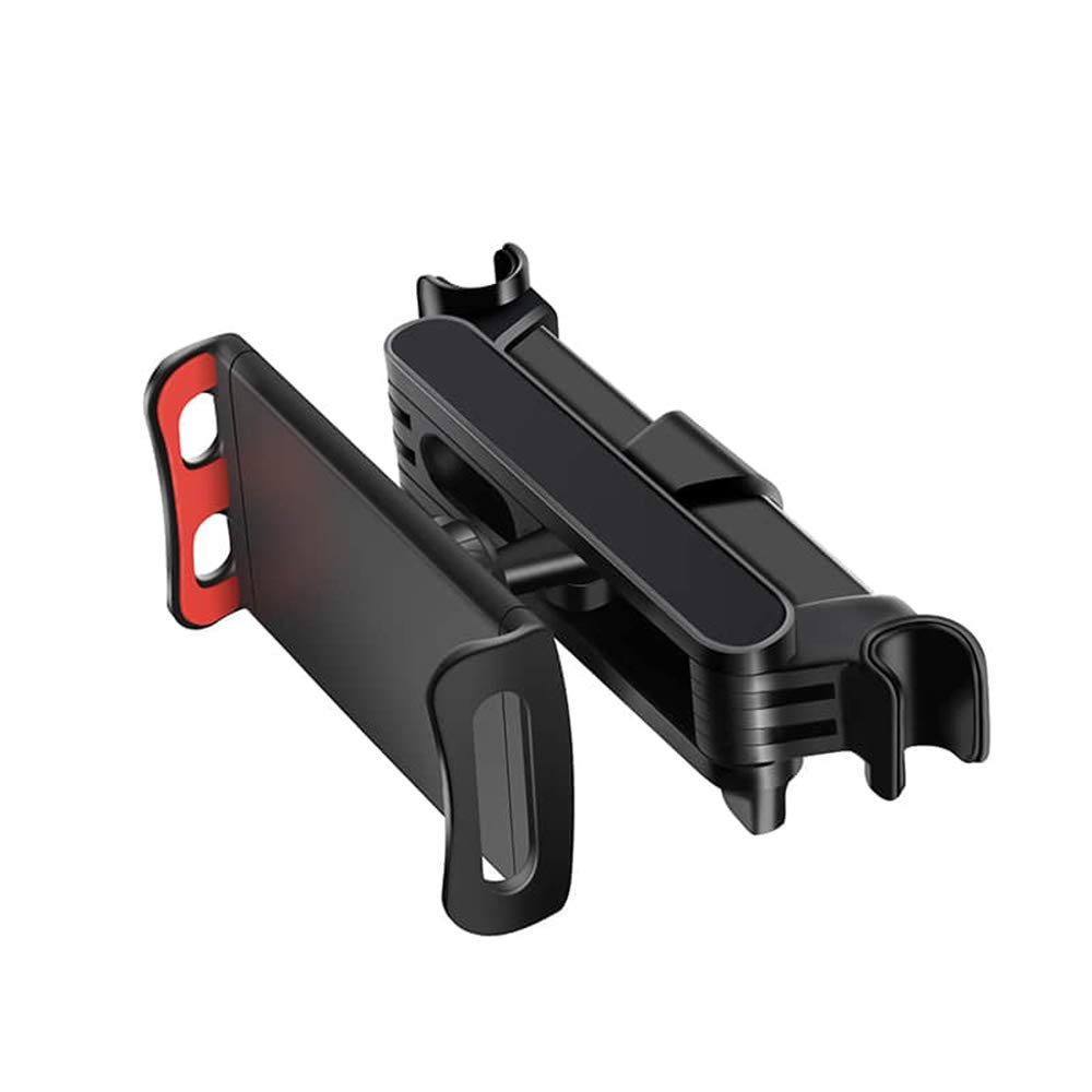 TinPlanet Car Headrest Mount, Telescopic Tablet Headrest Holder Car Backseat Seat Mount, Compatible with Devices such as iPad Pro/Mini, Galaxy Tabs, Other 4.7-10.5" Cellphones & Tablets, Black/Red