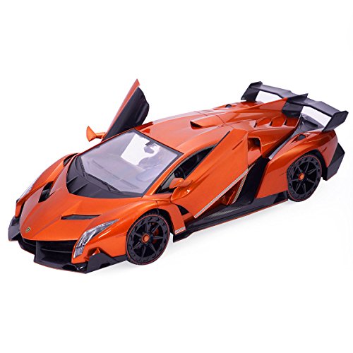 Brand New 1/14 Lamborghini Veneno Electric Sport Radio Remote Control RC Car Orange Gift - Thumbnail 2