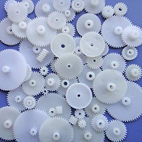 58PCS Small Gears Set Plastic Gears Module 0.5 for DC Motor DIY Model Toys RC Car Robot