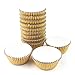 Eoonfirst Mini Foil Cupcake Liners Christmas Days Muffin Paper Baking Cups 300 Pcs (Gold)