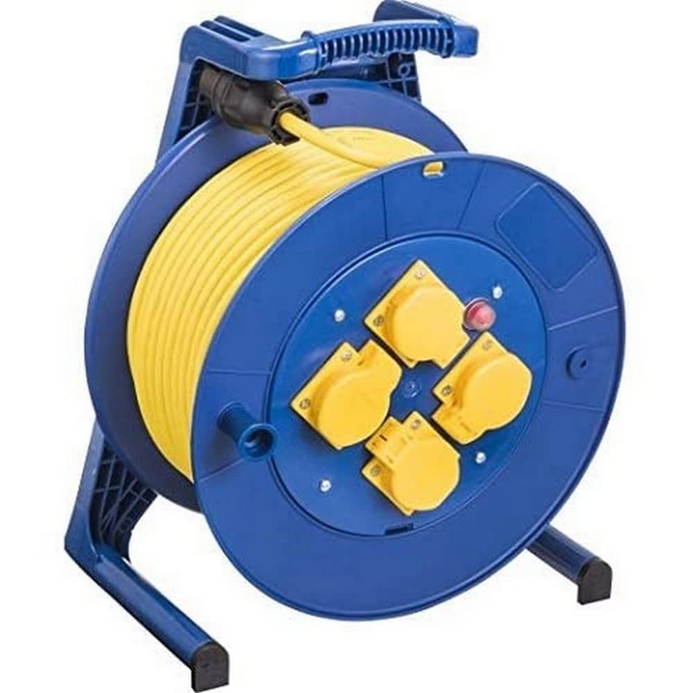 JUMBO® L Cable Reel with 4 Sockets H07RN-F Cable Colour Yellow Cross Section 3 x 1.5 mm² Length 25 m