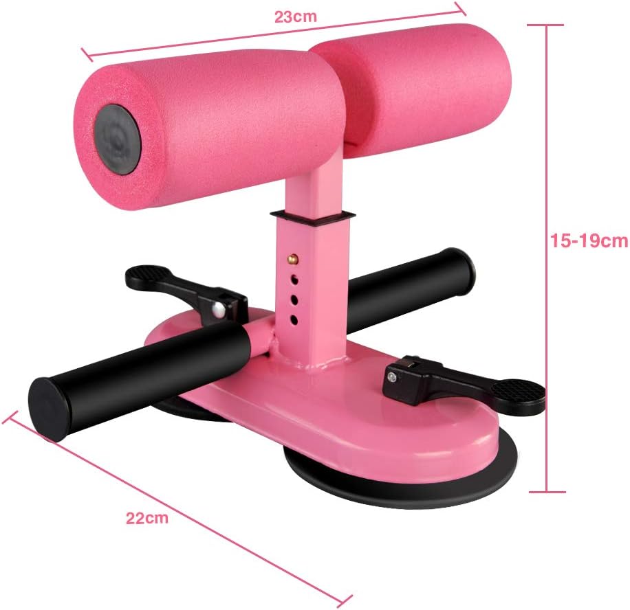 LuSitabqi Sit Up Equipment Bar, 2 Suction Cups Sit Up Bar, Indoor Exercise Device, Adjustable Abdominal/Leg Muscle Strength Training Equipment (Pink Foam) : Sports & Outdoors
