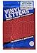 Graphic Products Duro 3-inch Gothic Vinyl Letters and Numbers Set, Red