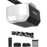 Chamberlain Chain Drive myQ Garage Door Opener, 1/2 HP w/Battery Backup | Heavy duty, myQ compatible, Quiet performance, Includes: 2 remotes, wall control &amp; safety sensors, 5-year motor warranty