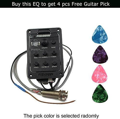 Hot Fishman 301 4-Band EQ Equalizer Acoustic Guitar Preamp Piezo Pickup Guitar Tuner with Mic Beat Board Top Quality