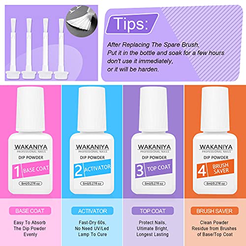 wakaniya Dip Powder Nail Kit12 Colors Dip Manicure Kit Pure And