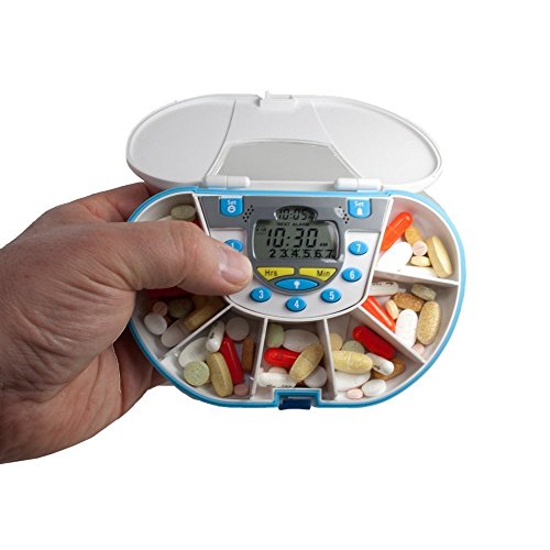 439 VitaCarry Advanced with Removable 7-Alarm System - Air Tight Gasketed Pill and Vitamin Organizer Box with Alarm