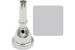 Silver Plated Tuba Mouthpiece, Professional Grade, Musical Brass Instrument Accessory