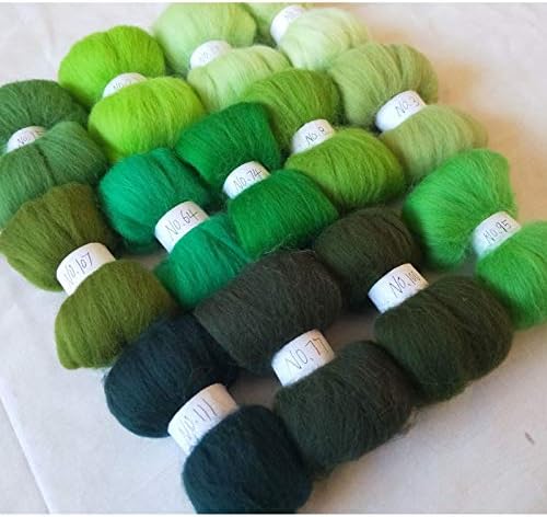 Maslin 60g Felt for Wool Fiber Combed 100% Wool Merino roving Wool for Needle Felting 5g/Bag 12colors