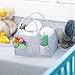 Nursery Storage Diaper Organizer Caddy: Portable Grey Baby Tote Bag with Handles