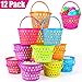 Sizonjoy 12 Pack Easter Eggs Baskets for Kids,9.4