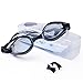 Swimming Goggles, DoSwim 2-Pack Unisex UV Protection Anti-Fog No Leaking Clear Swim Glasses With Protective Case (Black&Gray)
