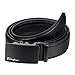 Tiitc Men's Genuine Leather Ratchet Dress Belt with Automatic Buckle (Black, 35mm Wide) (Black Buckle-03)