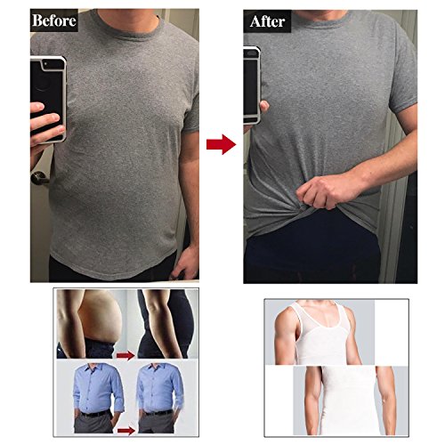 Compression Shirt to Hide Man Boobs Moobs Slimming Mens