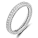 SOMEN TUNGSTEN 925 Sterling Silvers Cubic Zirconia Eternity Engagement Wedding Band Width 3MM Size 4-12