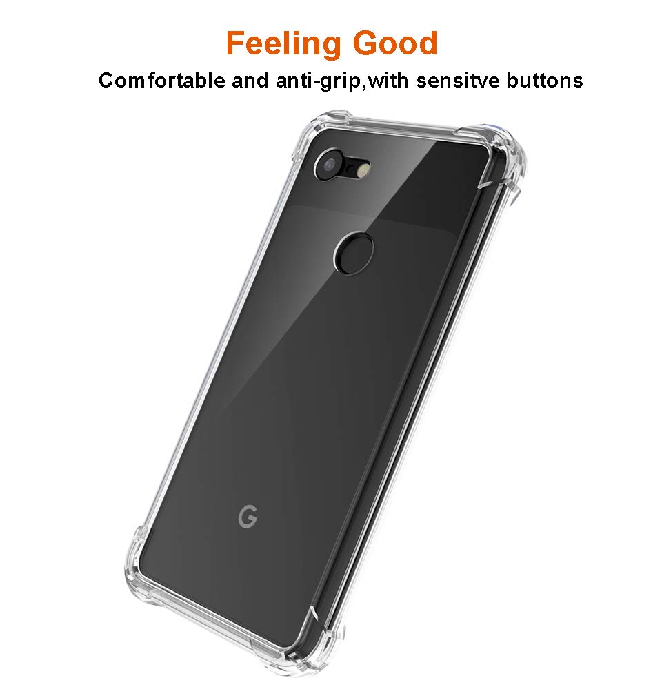 Google Pixel 3 XL Case, Androgate Transparent Slim Soft TPU Cover Bumper Case for Google Pixel XL3, Clear