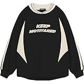 Vamtac Mens Crewneck Sweatshirt Fall Oversized Graphic Sweatshirts for Women Casual Long Sleeve Pullover Top