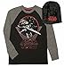 Disney Star Wars Boy's Black Long Sleeve Graphic Shirt with Black Beanie