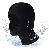 Junlan 3mm Neoprene Diving Hood Full Face Mask Warm Swimming Cap Wetsuit Hooded for Men & Women Water Sports