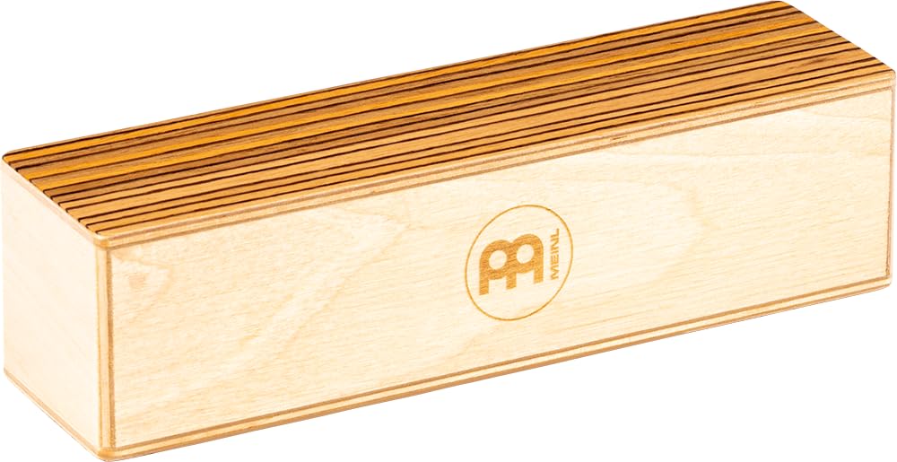 Meinl Percussion Rectangle Wood Shaker - Medium - Musical Instrument - Baltic Birch, Exotic Zebrano (SH53-M)