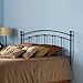 Fashion Bed Group Sanford Metal Headboard Panel with Castings and Round Finial Posts, Matte Black Finish, King