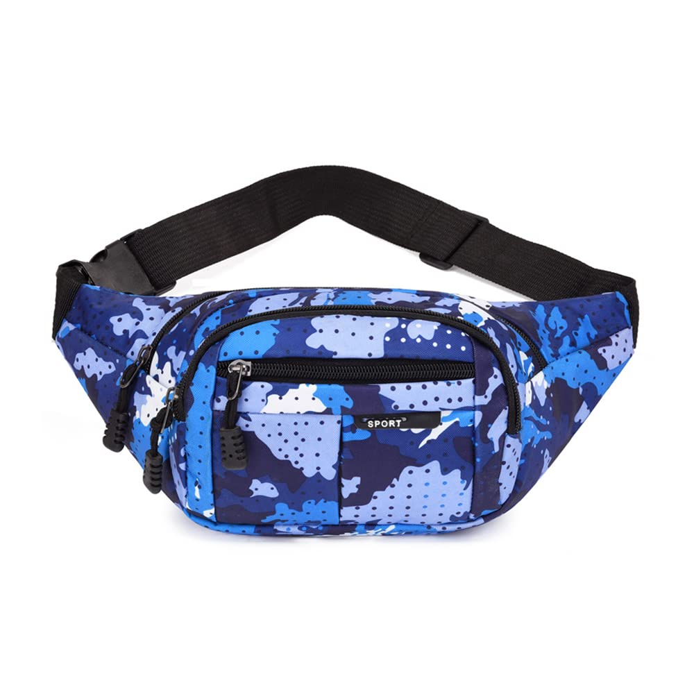 Bum Bag,Camo Bumbag Camouflage Belt Bag Waist Bag Fanny Pack Fabric Nylon Money Belt for Men Boys Running Hiking Travel Sports 13.65*4.68 Inch