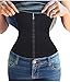 Women's Waist Trainer Zipper Cincher Body Shaper Trimmer Black Long Torso