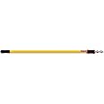 Rubbermaid Commercial Products HYGEN Quick-Connect Straight Extension/Extendable Handle/Stick/Pole, 4-8 Feet, Yellow, Lightweight for Janitorial/Professional/Industrial Microfiber Floor